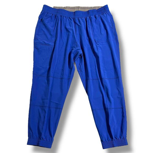 Scrubstar Unisex Scrubs Pants Yoga Waistband Jogger Style Solid Blue 3XL - Picture 1 of 14